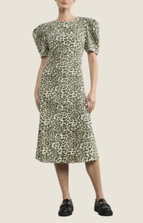 Mable Leopard Midi Dress
