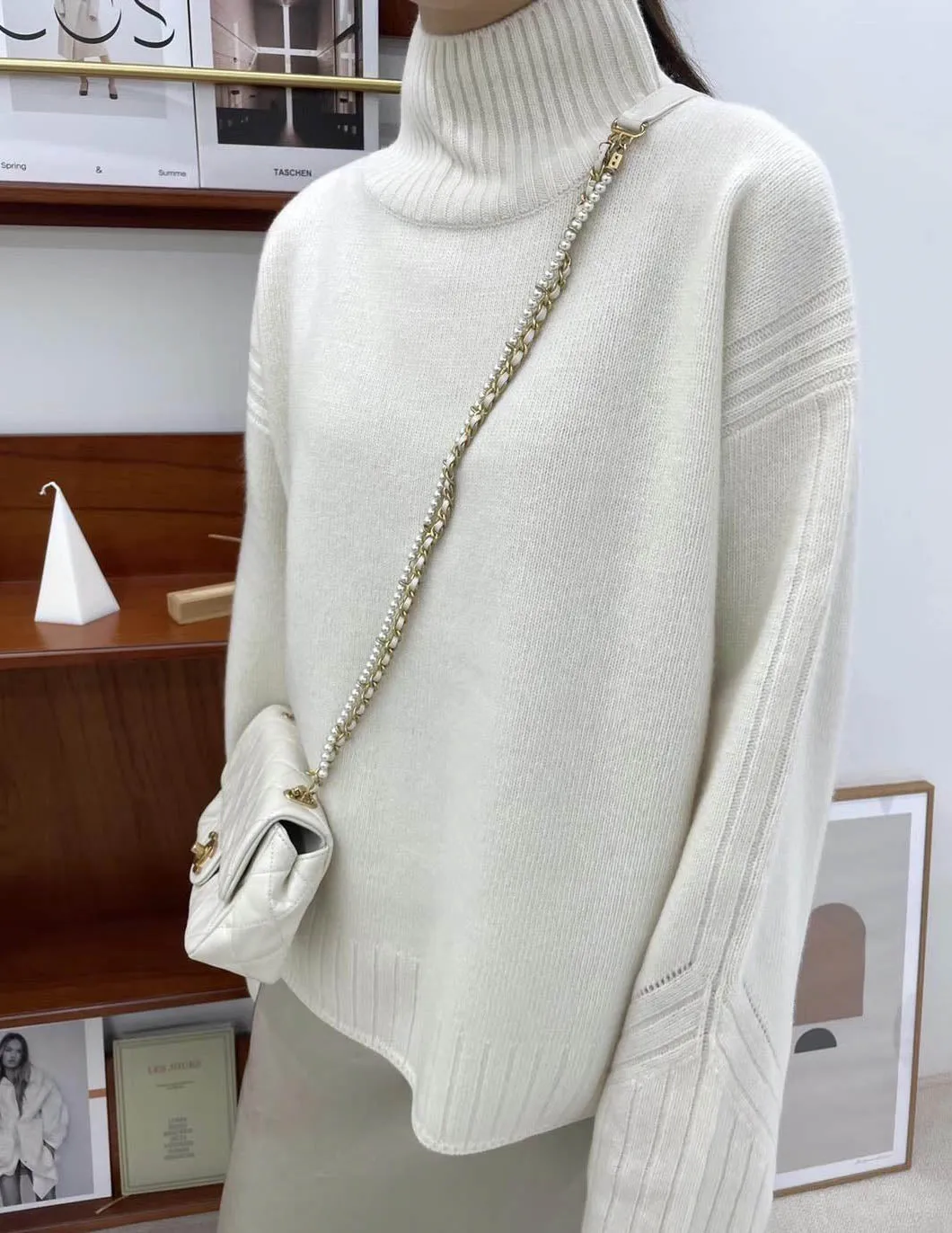 MARIS CASHMERE BLEND KNIT IVORY