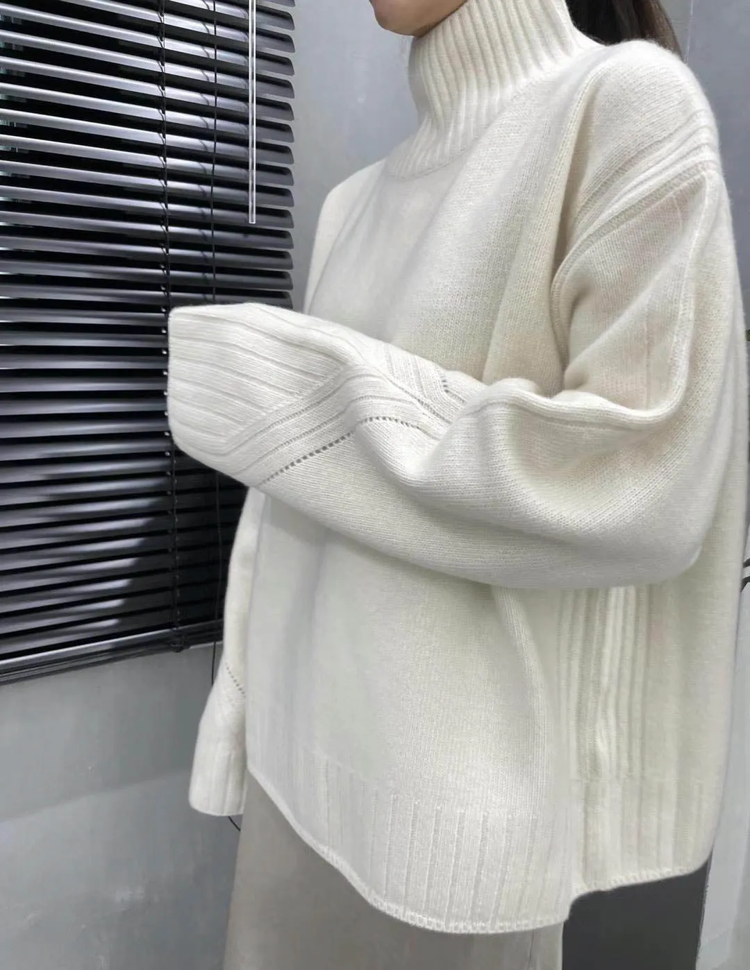 MARIS CASHMERE BLEND KNIT IVORY