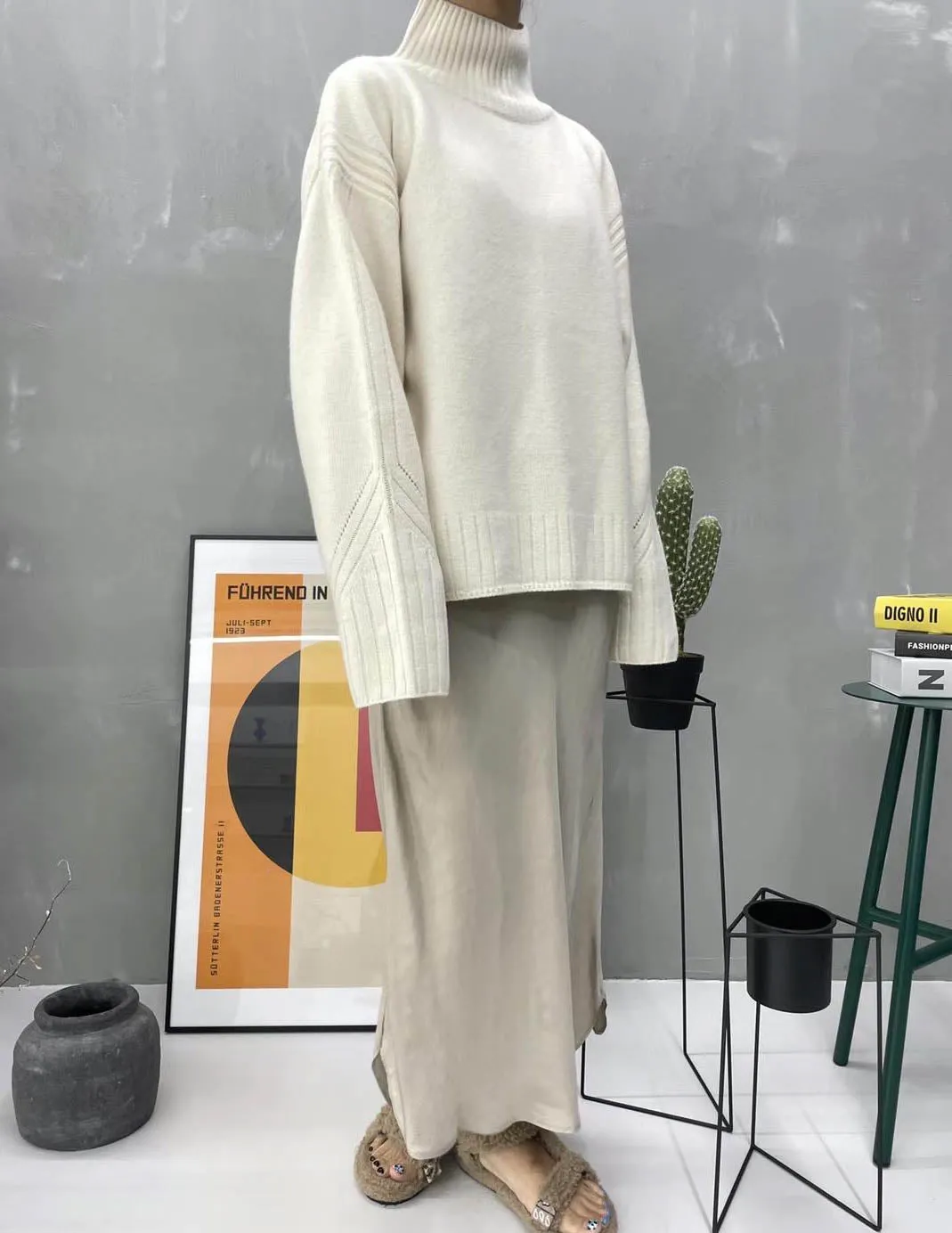 MARIS CASHMERE BLEND KNIT IVORY