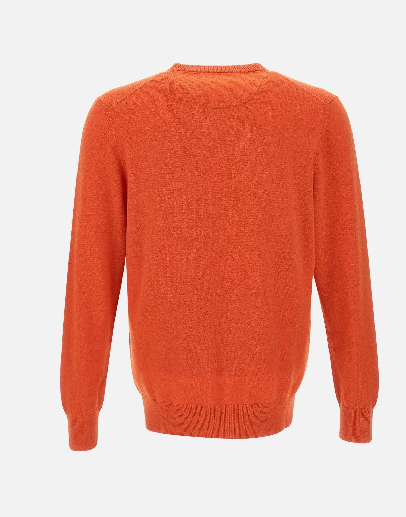 Men's Orange Wool and Cashmere Sweater