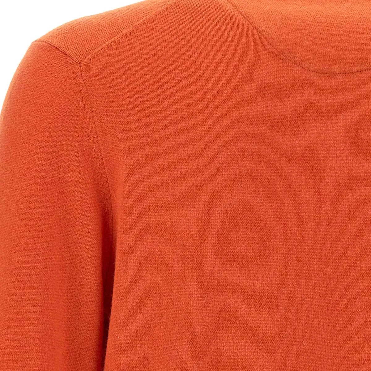Men's Orange Wool and Cashmere Sweater