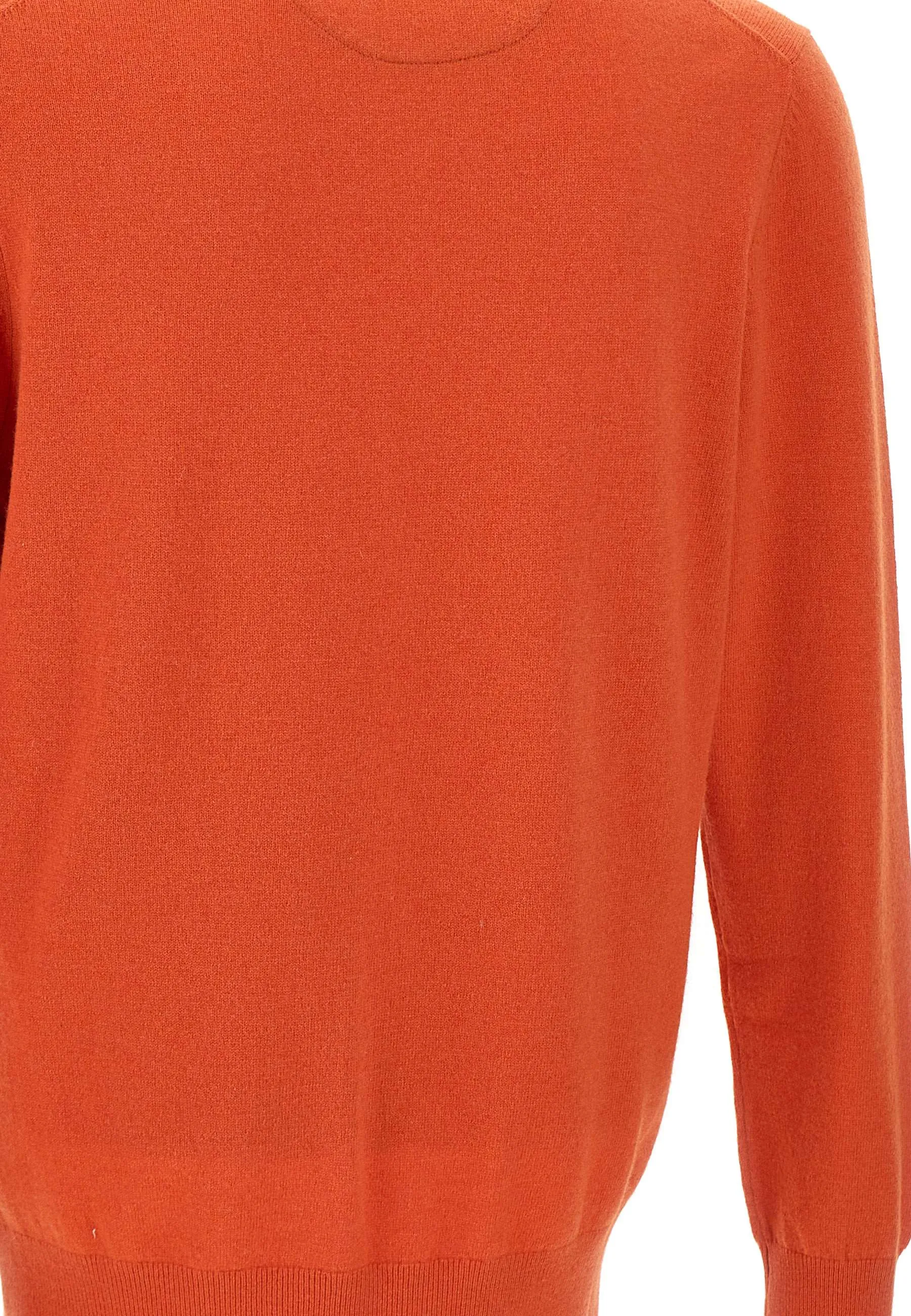 Men's Orange Wool and Cashmere Sweater