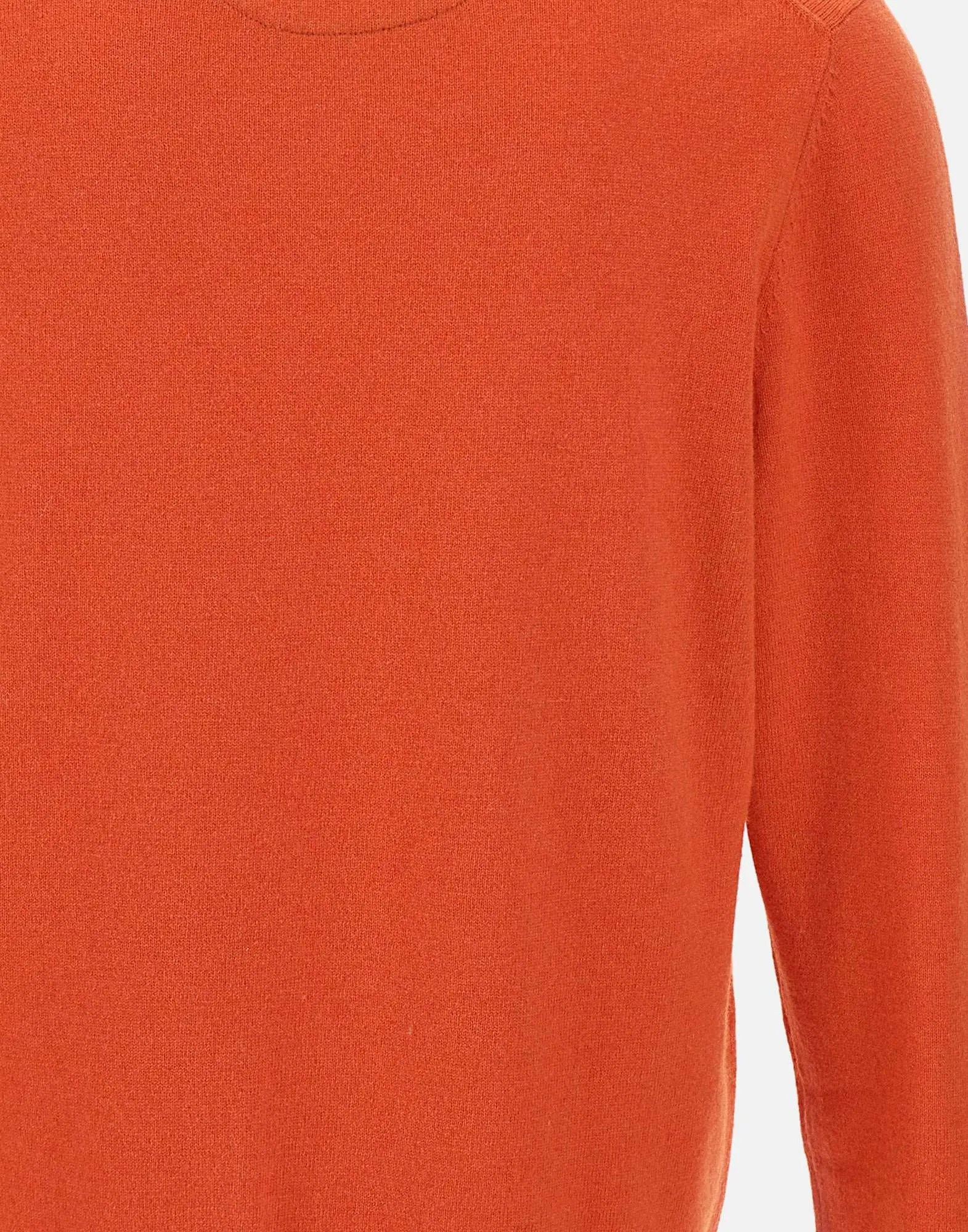 Men's Orange Wool and Cashmere Sweater