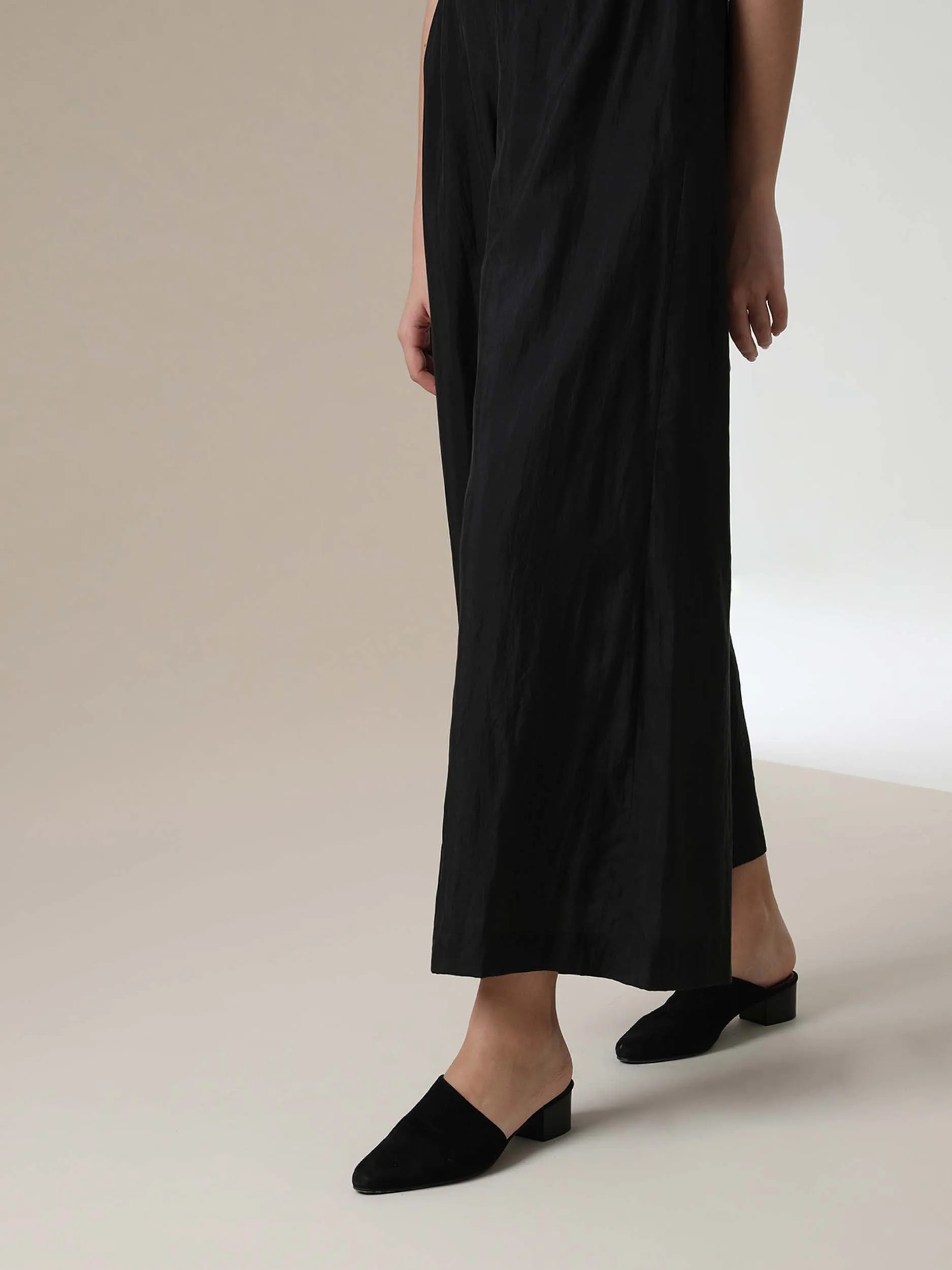 MIHOKO SAITO Wide Silk Nylon Pants