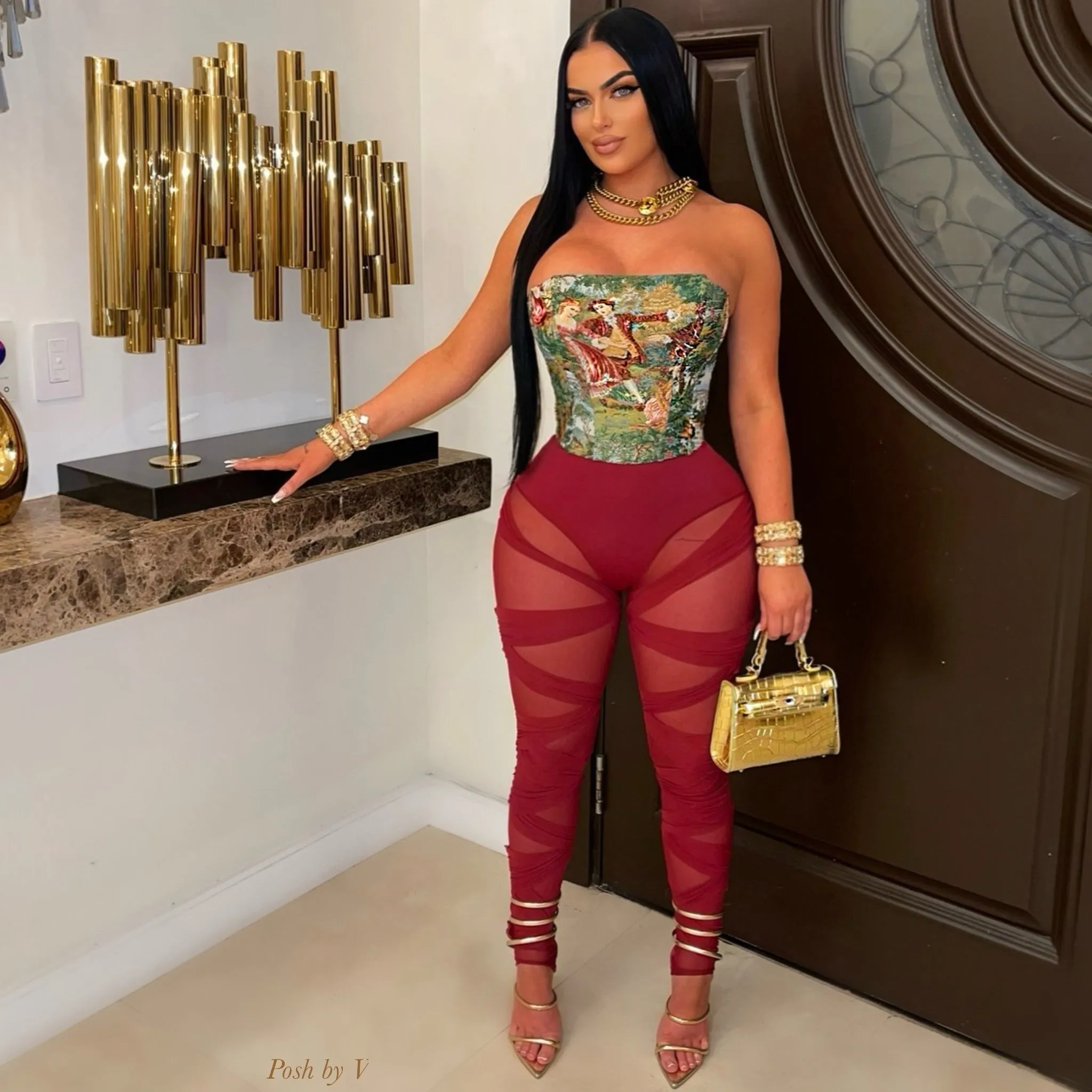 Milan caged leggings (Black)