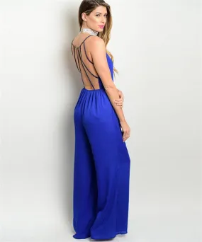 Misses Sexy Royal Blue Spaghetti Strap Romper