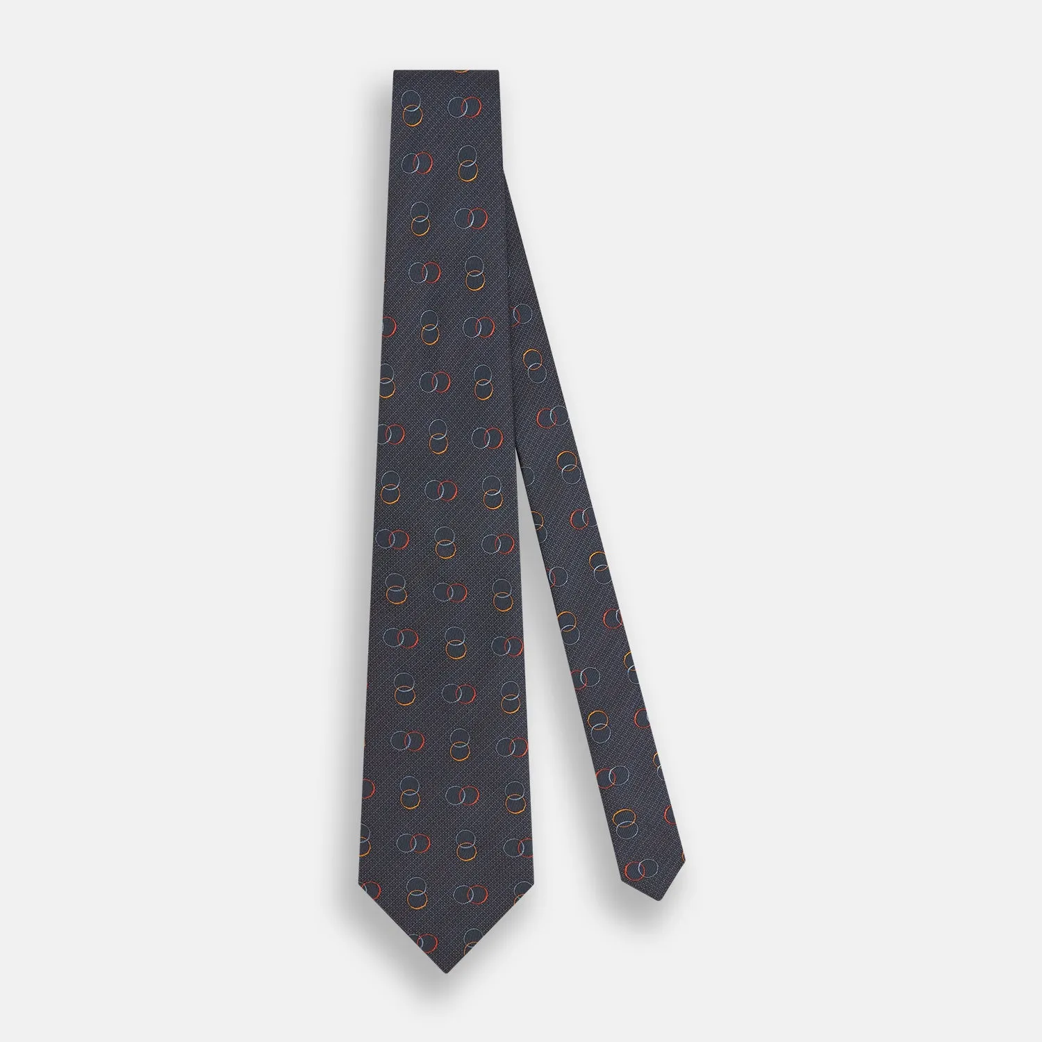 Navy Links Silk Tie