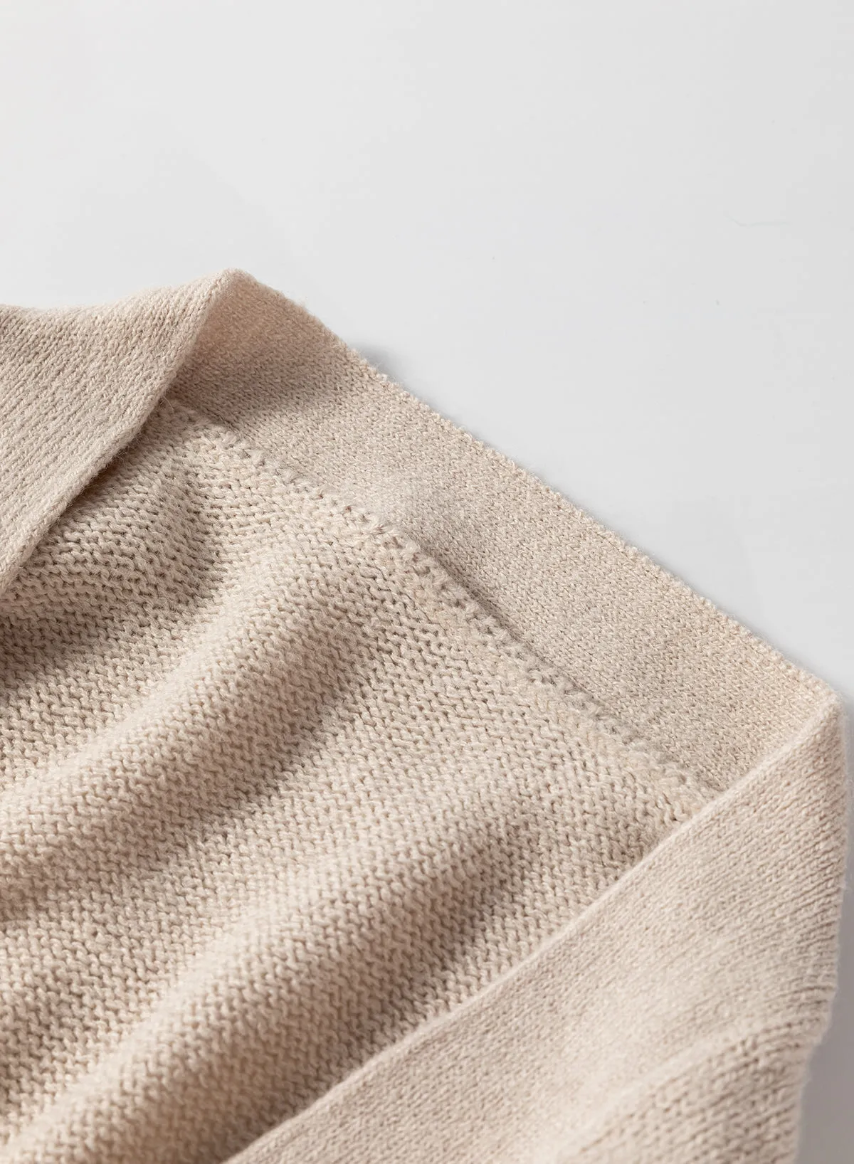 Open Front Long Knitted Cardigan