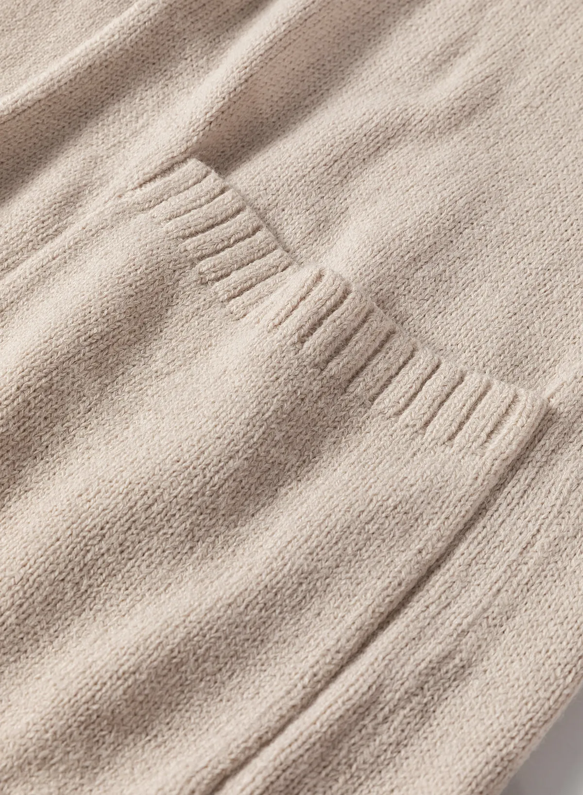 Open Front Long Knitted Cardigan