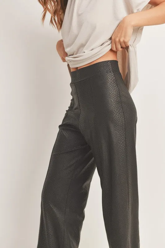 Pleather Wide Legged Pants