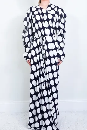 Polka Dot Kimono Dress Long Runway Piece RRP £300