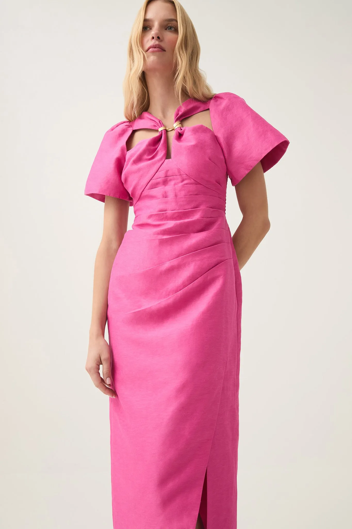 Presence Twisted Midi Dress