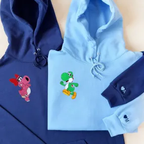 "Dinosaurs Valentine Couple" Couple Sweatshirts - Personalized Matching Hoodies For Couples