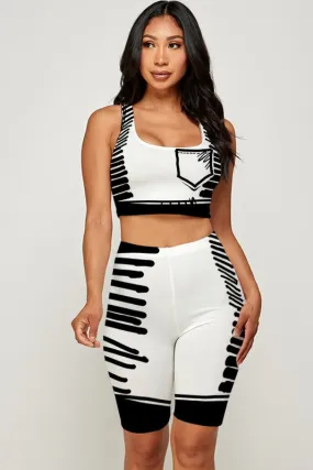 "Sketchy" Biker Short Set