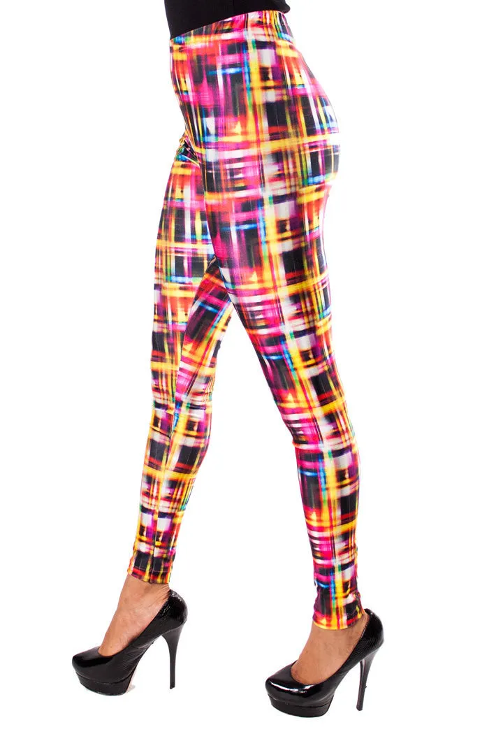 Rainbow Light Streak Leggings (XS/Teen 12)