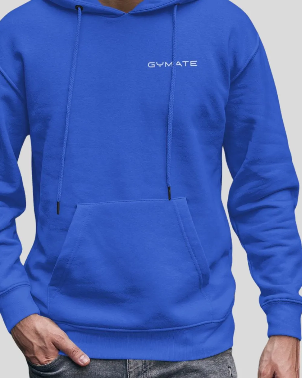 Royal Blue Hoodie Mens – Gymate Original Small Logo [chest]