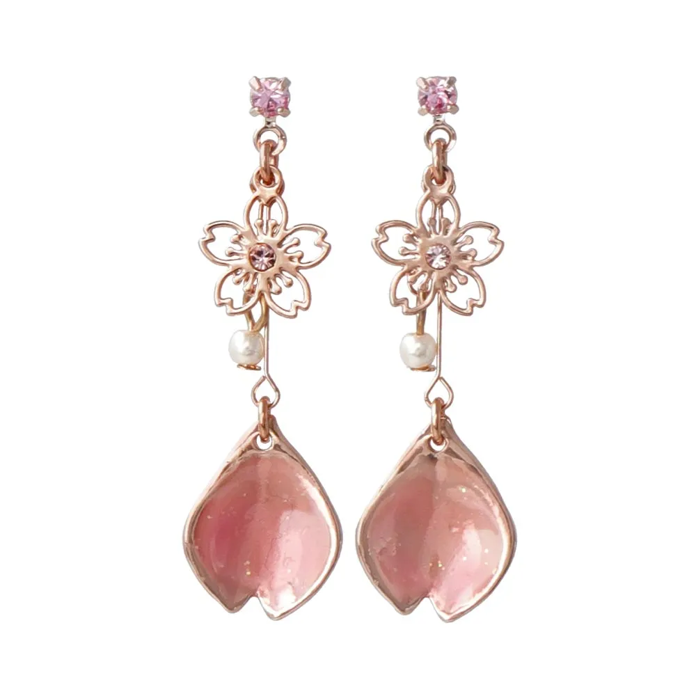 Sakura Petal Drop Earrings