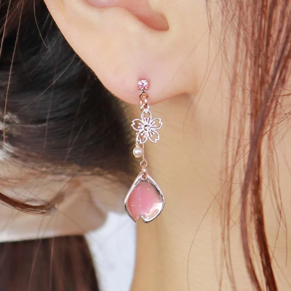 Sakura Petal Drop Earrings