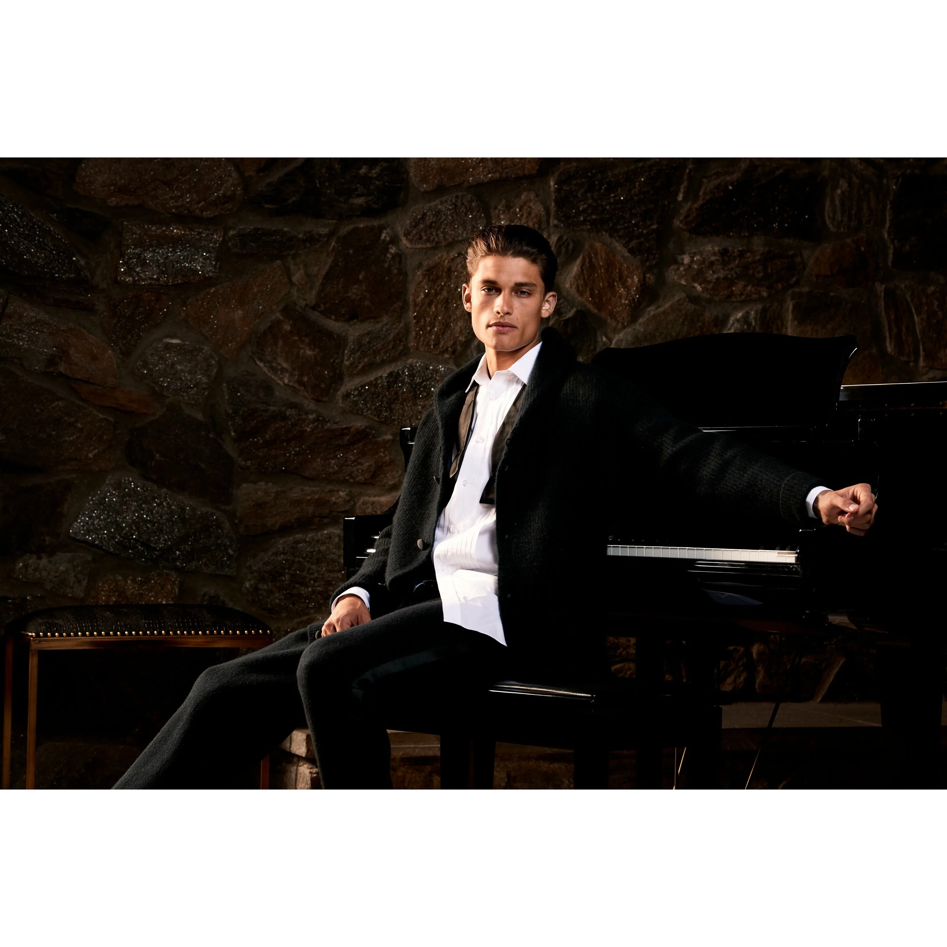 Shawl Collar Cashmere Tuxedo Cardigan