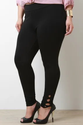 Side Criss Cross Stretch Leggings