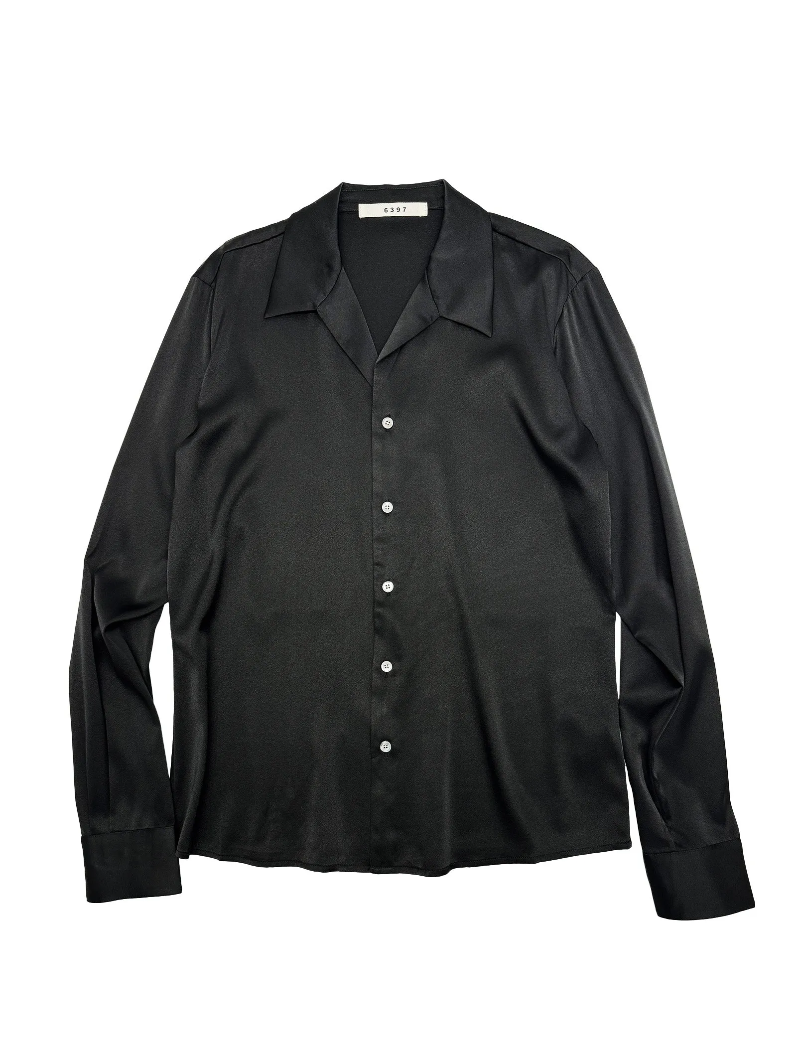 Silk Slim Shirt in Black