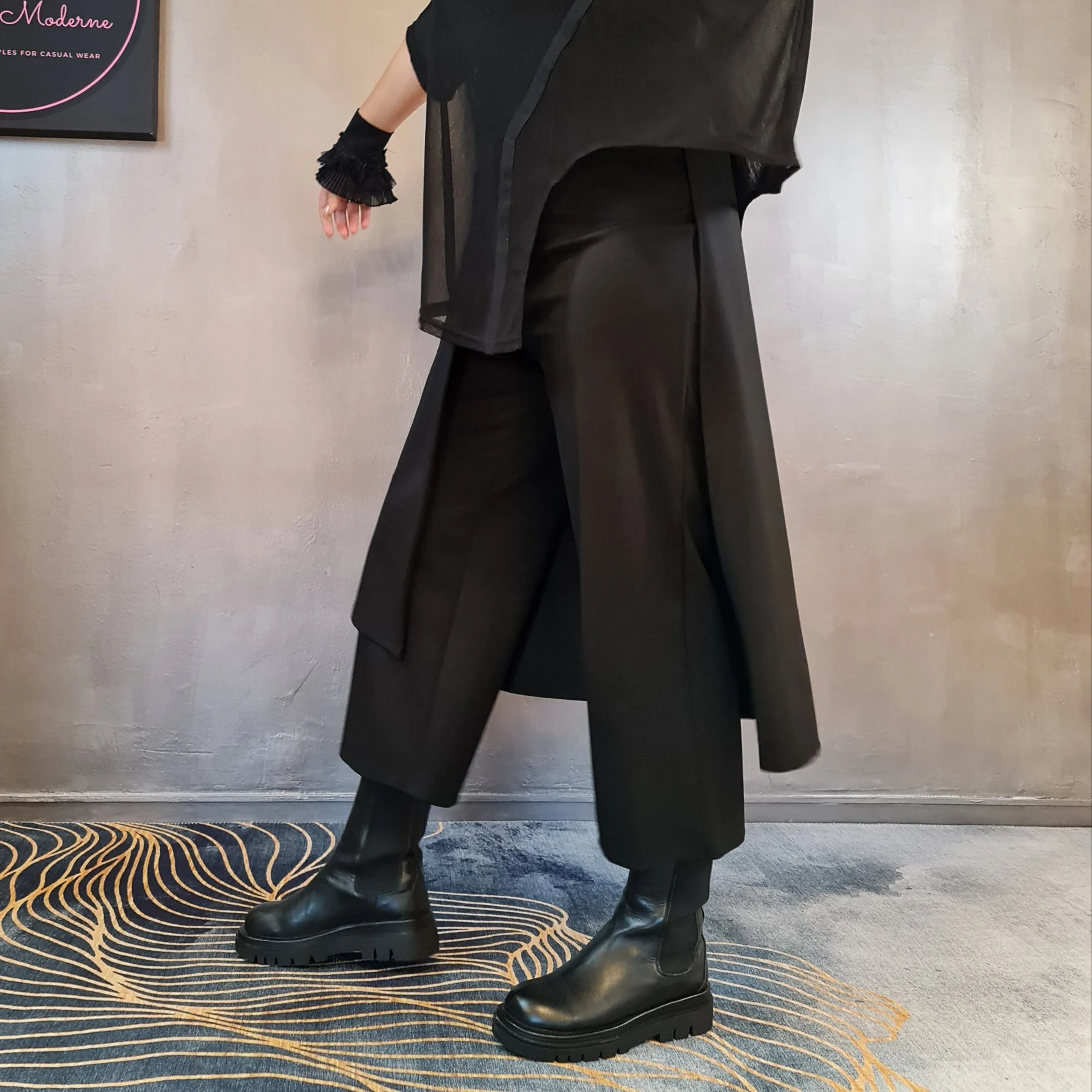 Simple Moderne Layered Wide Legged Pants