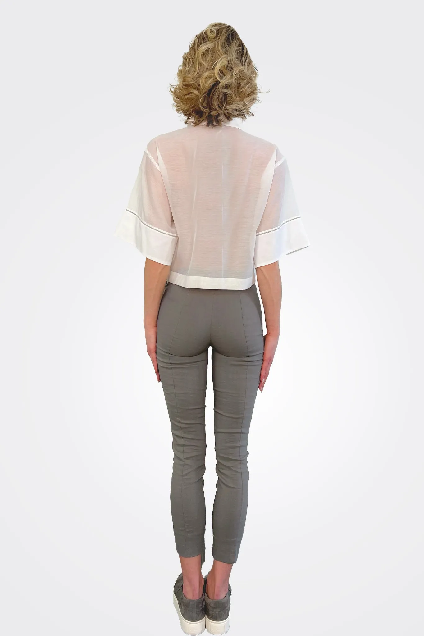 Stretch Legging Trousers - Acciaio
