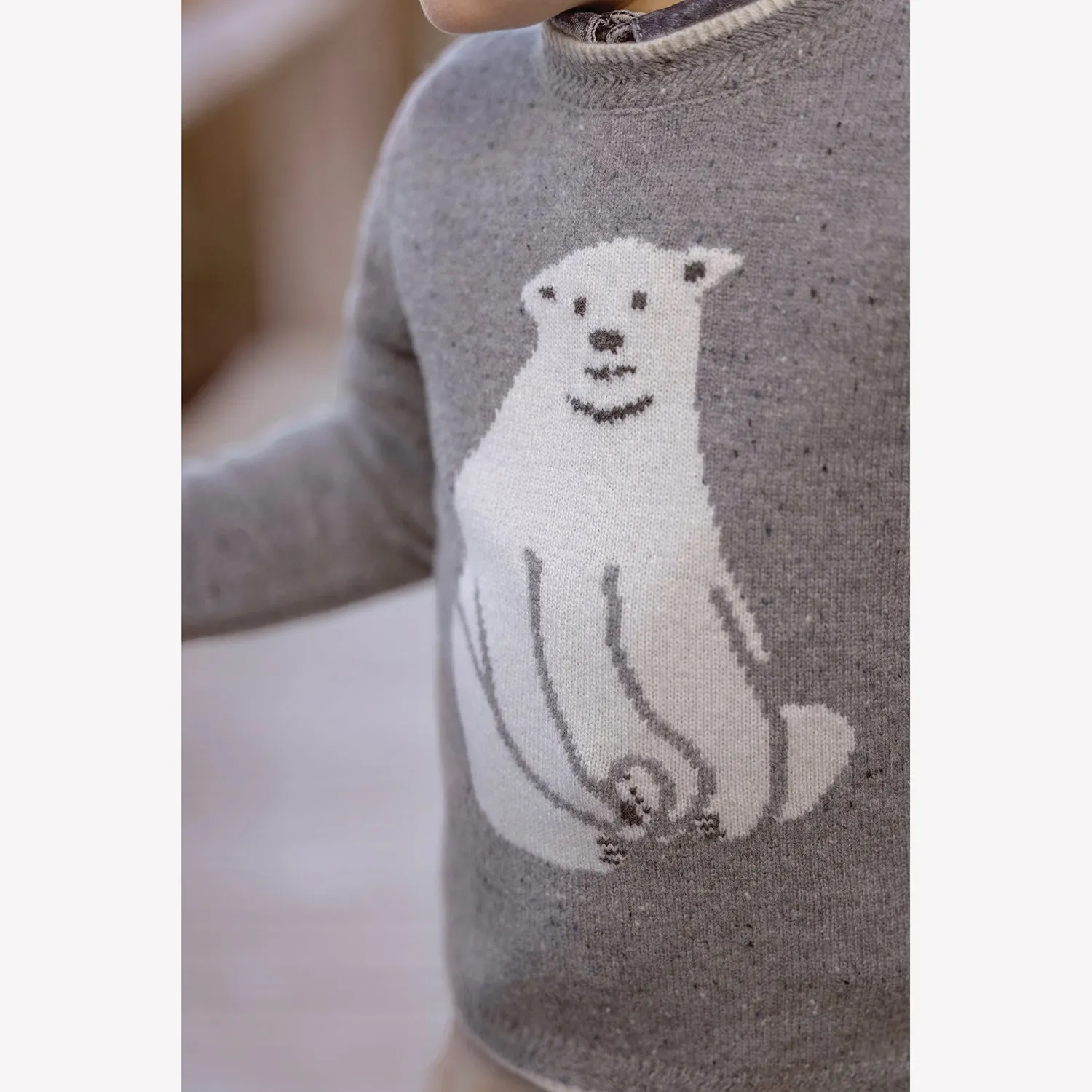 TARTINE ET CHOCOLAT Polar Bear Baby Sweater