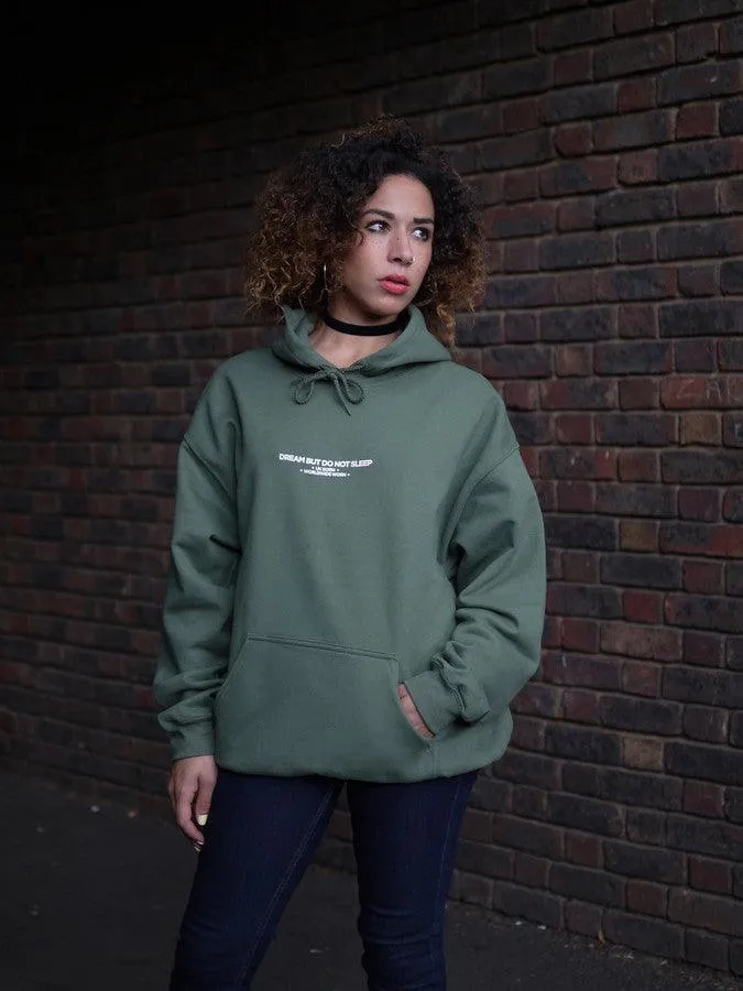 UK Born Worldwide Worn Military Green Hoodie