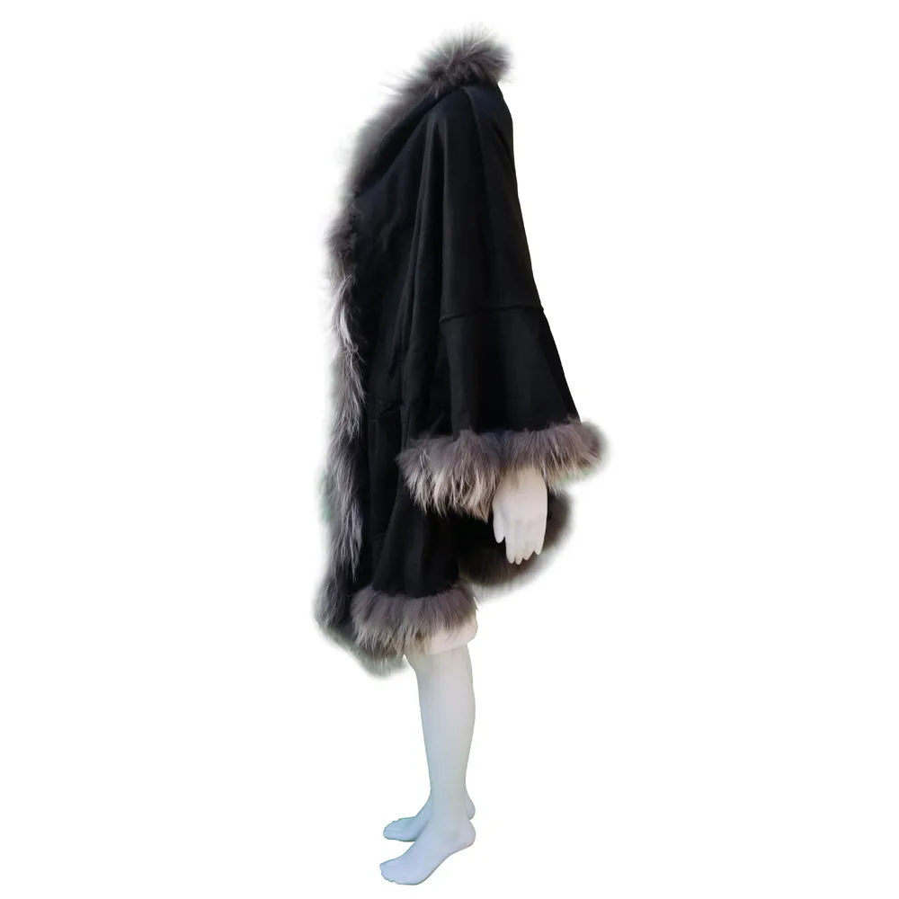 Vakko Cashmere Fur Open Front Stole