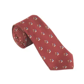 William Powell Luxury Woven Silk Cartridge Tie - Wine