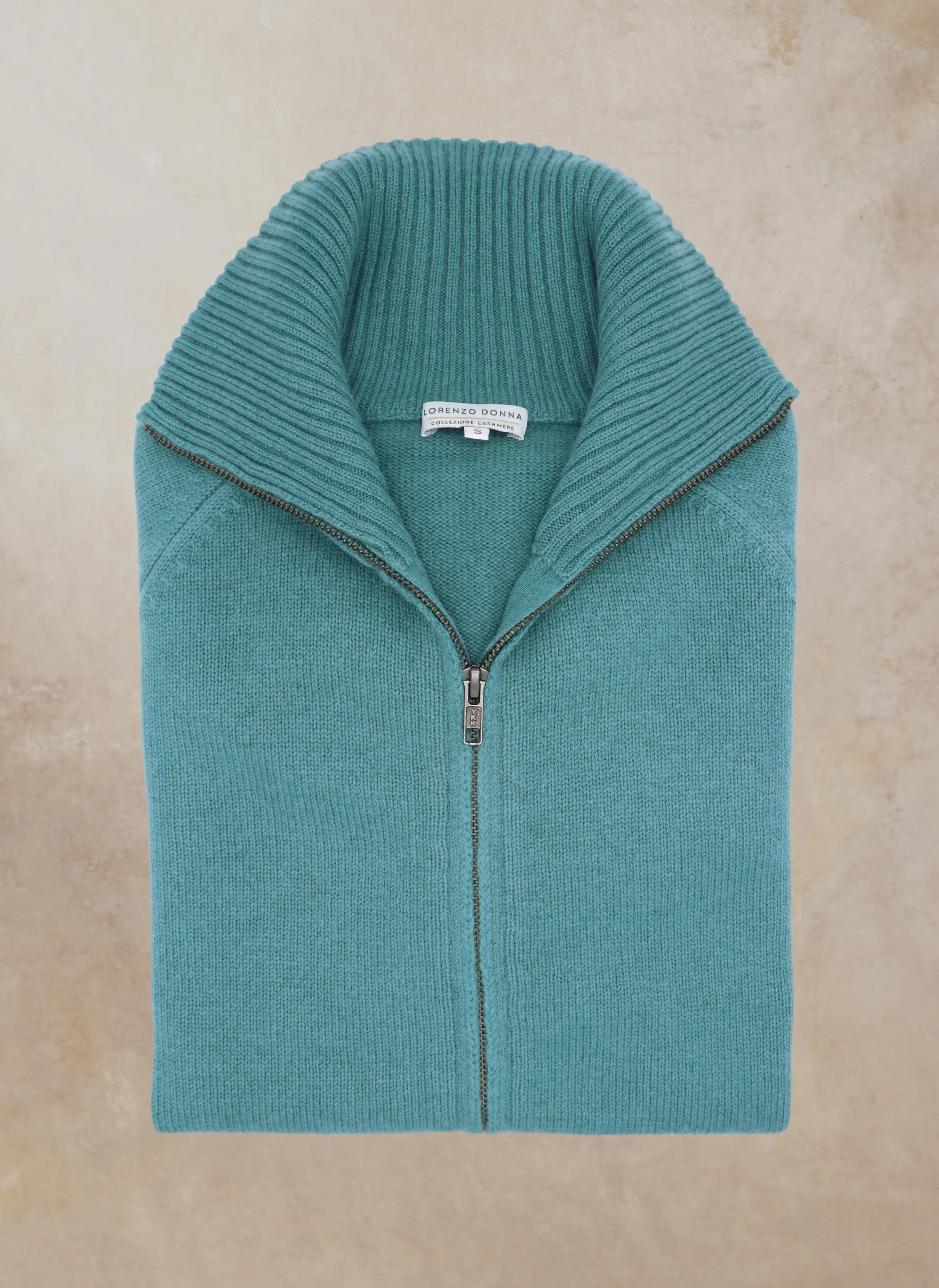 Women's Francesca Double End Zip Cashmere Cardigan Sweater in Robins Egg